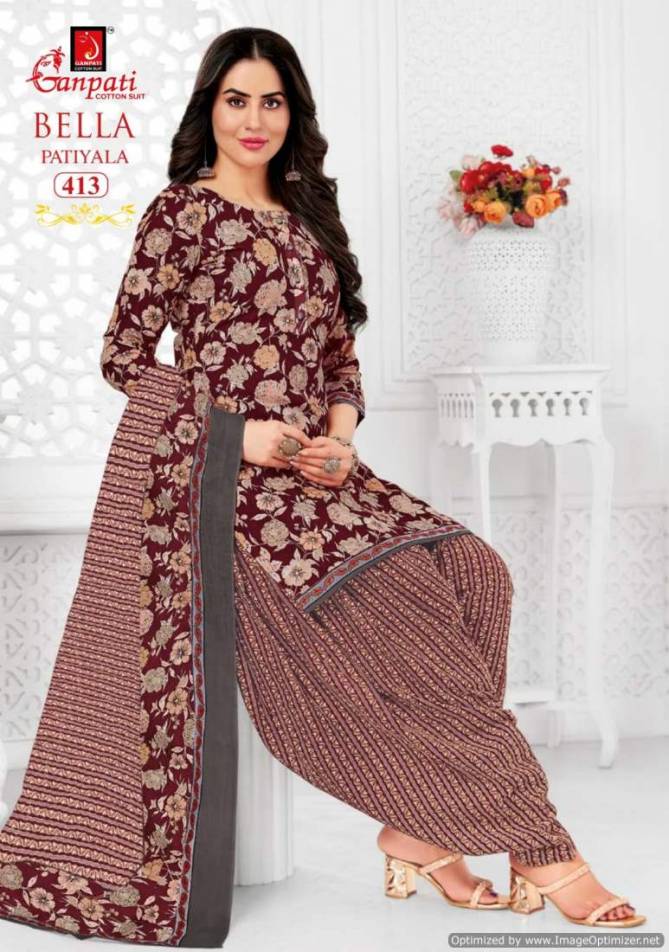 Bella Patiyala Vol 4 By Ganpati Daily Wear Cotton Printed Dress Material Wholesale Market